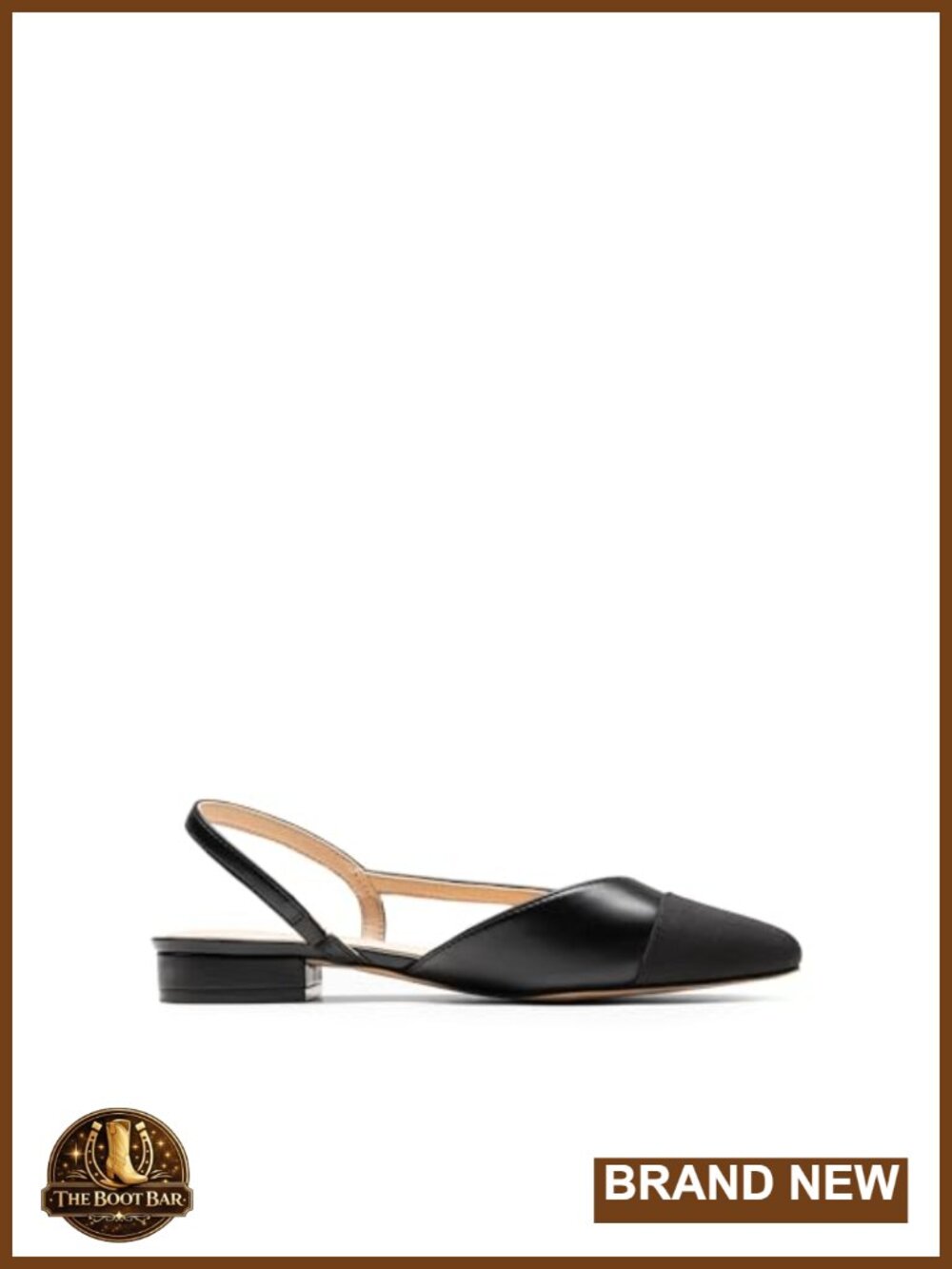Slingback Ballet Flats Square Toe Low Heel Dressy Work Office Shoes - Picture 3 of 6